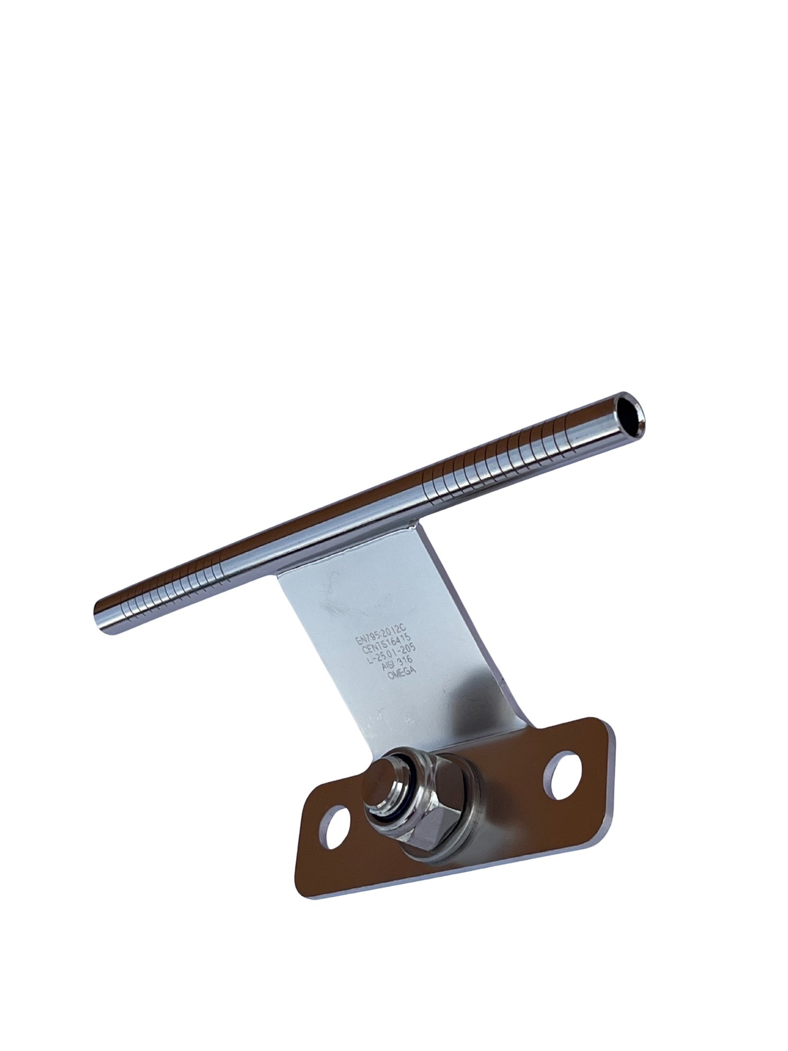 Paso intermedio carro linea horizontal vida vertical fachada linea vida Omega angulo ajustable orientable 5º 10º 15º 20º Paso intermedio linea de vida en fachada flexible doblado