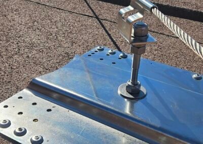 Montaje linea de vida omega metal roof cubierta metalica